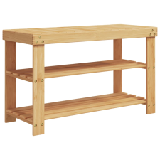 vidaXL 3 szintes bambusz cipőtartó 70 x 27,5 x 45 cm (373365) bútor