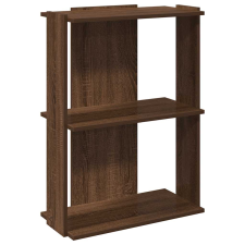vidaXL 3 szintes barna tölgyszínű fa könyvespolc 60x30x80 cm (860262) bútor