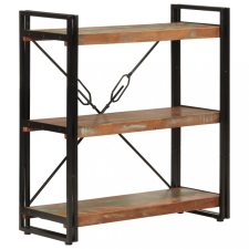 vidaXL 3-szintes újrahasznosított fa és vas könyvespolc 77x30x80 cm bútor