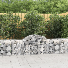 vidaXL 40 db íves horganyzott vas gabion kosár 200x50x60/80 cm bútor