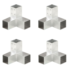 vidaXL 4 darab Y-alakú horganyzott fém oszloptartó 71 x 71 mm építőanyag