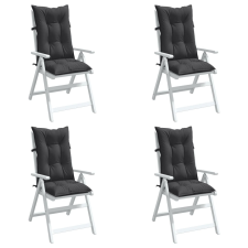 vidaXL 4 db antracit szövet magas háttámlájú székpárna 120x50x7 cm kerti bútor