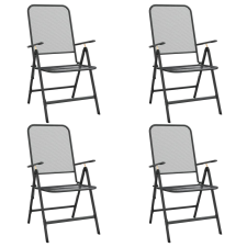 vidaXL 4 db antracitszürke expandált fém összecsukható kerti szék (317341) kerti bútor