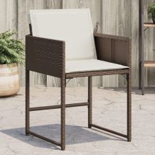 vidaXL 4 db barna polyrattan kerti szék párnával kerti bútor
