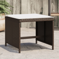 vidaXL 4 db barna polyrattan kerti szék párnával 40x40x35 cm kerti bútor