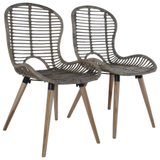 vidaXL 4 db barna természetes rattan étkezőszék (246854) bútor