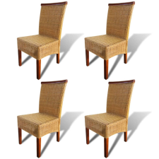 vidaXL 4 db barna természetes rattan étkezőszék (274202) bútor