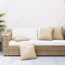 vidaXL 4 db bézs szövet kanapépárna 60 x 60 cm lakástextília