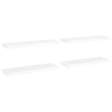 vidaXL 4 db fehér MDF lebegő fali polc 80 x 23,5 x 3,8 cm (323816) bútor