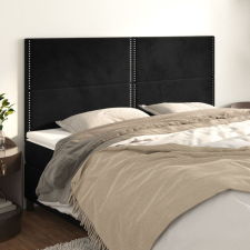 vidaXL 4 db fekete bársony fejtámla 100x5x78/88 cm ágy és ágykellék