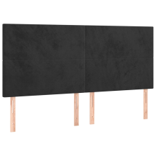 vidaXL 4 db fekete bársony fejtámla 100x5x78/88 cm (3116120) ágy és ágykellék