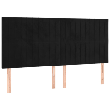 vidaXL 4 db fekete bársony fejtámla 100x5x78/88 cm (3116638) ágy és ágykellék
