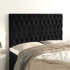 vidaXL 4 db fekete bársony fejtámla 80x7x78/88 cm ágy és ágykellék