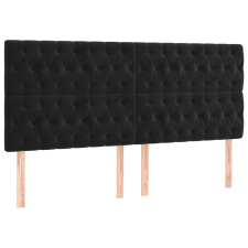 vidaXL 4 db fekete bársony fejtámla 90x7x78/88 cm (3116730) ágy és ágykellék