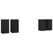 vidaXL 4 db fekete forgácslap TV-szekrény 30,5 x 30 x 60 cm (3078845) bútor