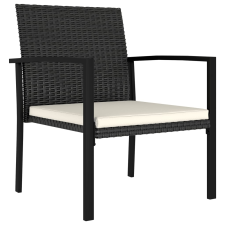 vidaXL 4 db fekete polyrattan kerti étkezőszék (317171) kerti bútor