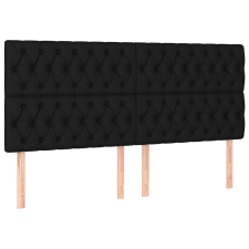 vidaXL 4 db fekete szövet fejtámla 100x7x78/88 cm (3116692) ágy és ágykellék