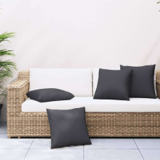 vidaXL 4 db fekete szövet kanapépárna 60 x 60 cm kerti bútor
