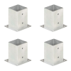vidaXL 4 db horganyzott fém oszlophorgony 101 mm