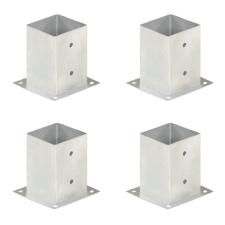 vidaXL 4 db horganyzott fém oszlophorgony 101 mm építőanyag