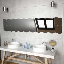 vidaXL 4 db hullám alakú falitükör 100 x 23 cm bútor