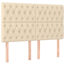 vidaXL 4 db krémszínű szövet fejtámla 72x7x78/88 cm (3116671) ágy és ágykellék