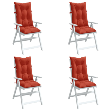 vidaXL 4 db melange piros szövet magas háttámlájú székpárna 120x50x7cm kerti bútor