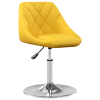 vidaXL 4 db mustársárga bársony forgó étkezőszék (3088765)