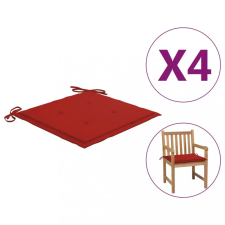 vidaXL 4 db piros párna kerti székhez 50 x 50 x 4 cm lakástextília