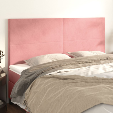 vidaXL 4 db rózsaszín bársony fejtámla 90 x 5 x 78/88 cm ágy és ágykellék