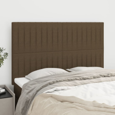 vidaXL 4 db sötétbarna szövet fejtámla 72 x 5 x 78/88 cm ágy és ágykellék