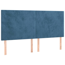 vidaXL 4 db sötétkék bársony fejtámla 100x5x78/88 cm (3116122) ágy és ágykellék