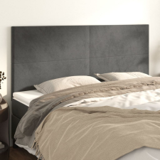 vidaXL 4 db sötétszürke bársony fejtámla 100x5x78/88 cm ágy és ágykellék