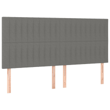 vidaXL 4 db sötétszürke szövet fejtámla 100x5x78/88 cm (3116593) ágy és ágykellék