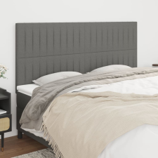 vidaXL 4 db sötétszürke szövet fejtámla 80 x 5 x 78/88 cm ágy és ágykellék