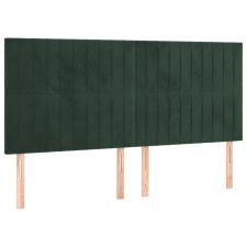 vidaXL 4 db sötétzöld bársony fejtámla 100x5x78/88 cm (3116639) ágy és ágykellék