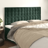 vidaXL 4 db sötétzöld bársony fejtámla 80 x 5 x 78/88 cm