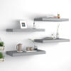 vidaXL 4 db szürke MDF lebegő fali polc 50 x 23 x 3,8 cm