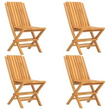 vidaXL 4 db tömör tíkfa összecsukható kerti szék 47 x 47 x 89 cm (3155052) kerti bútor