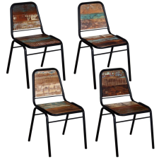 vidaXL 4 db tömör újrahasznosított fa étkezőszék 44 x 59 89 cm bútor