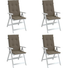 vidaXL 4 db tópszínű szövet magas háttámlájú székpárna 120x50x4 cm (4002437) lakástextília
