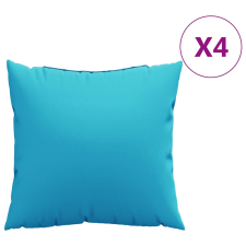 vidaXL 4 db türkizkék szövet díszpárna 60 x 60 cm (360424) lakástextília