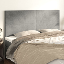 vidaXL 4 db világosszürke bársony fejtámla 80 x 5 x 78/88 cm ágy és ágykellék