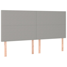 vidaXL 4 db világosszürke szövet fejtámla 100x5x78/88 cm (3116074) ágy és ágykellék