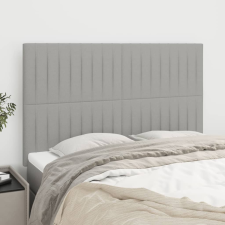 vidaXL 4 db világosszürke szövet fejtámla 72 x 5 x 78/88 cm ágy és ágykellék
