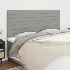 vidaXL 4 db világosszürke szövet fejtámla 80 x 5 x 78/88 cm ágy és ágykellék