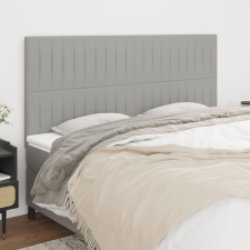 vidaXL 4 db világosszürke szövet fejtámla 90x5x78/88 cm ágy és ágykellék