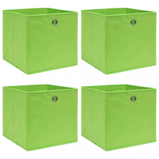 vidaXL 4 db zöld szövet tárolódoboz 32 x 32 x 32 cm bútor