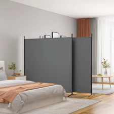 vidaXL 4 paneles antracitszürke szövet térelválasztó 698x180 cm bútor