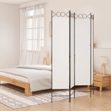 vidaXL 4 paneles fehér szövet térelválasztó 160x200 cm bútor